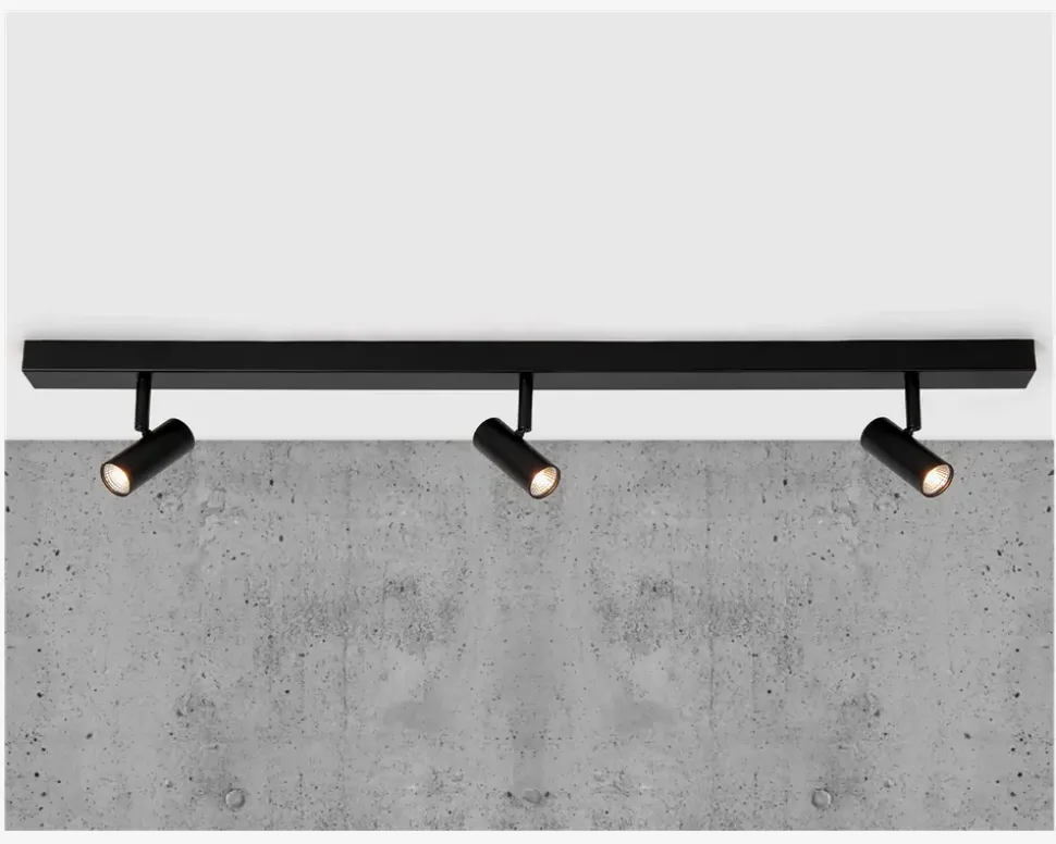 Væg-/loftlampe Omari 3 Sort