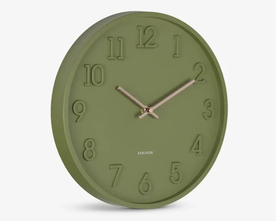 Vægur Calma grøn Ø.30 cm
