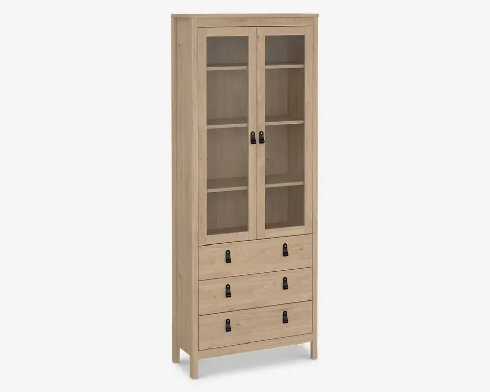 Vitrine Madrid eg med 3 skuffer
