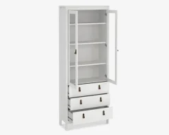 Vitrine Madrid hvid med 3 skuffer
