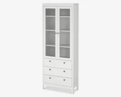 Vitrine Madrid hvid med 3 skuffer