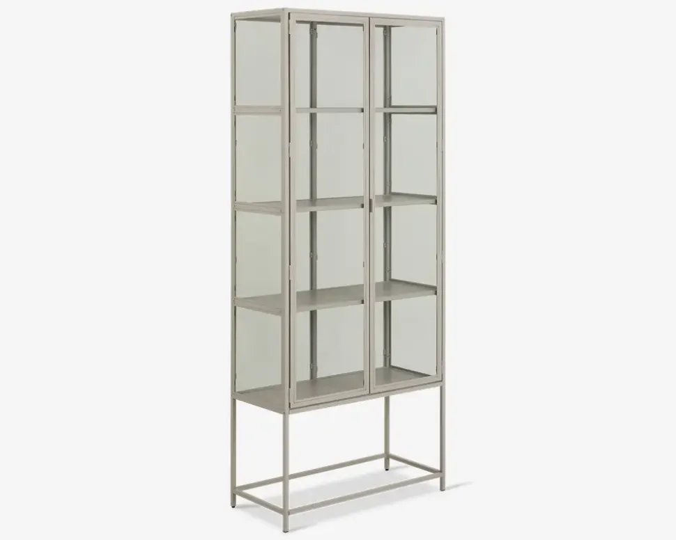 Vitrine Seaford H. 185,6 cm. grå