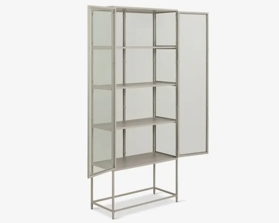 Vitrine Seaford H. 185,6 cm. grå